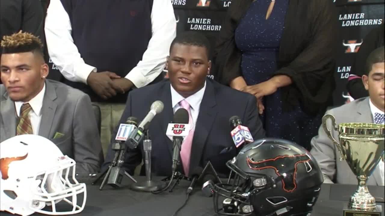 Lanier High School defensive tackle Derrick Brown committed to Auburn