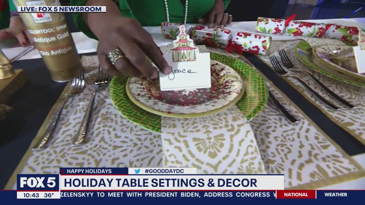 Holiday table setting and decor ideas