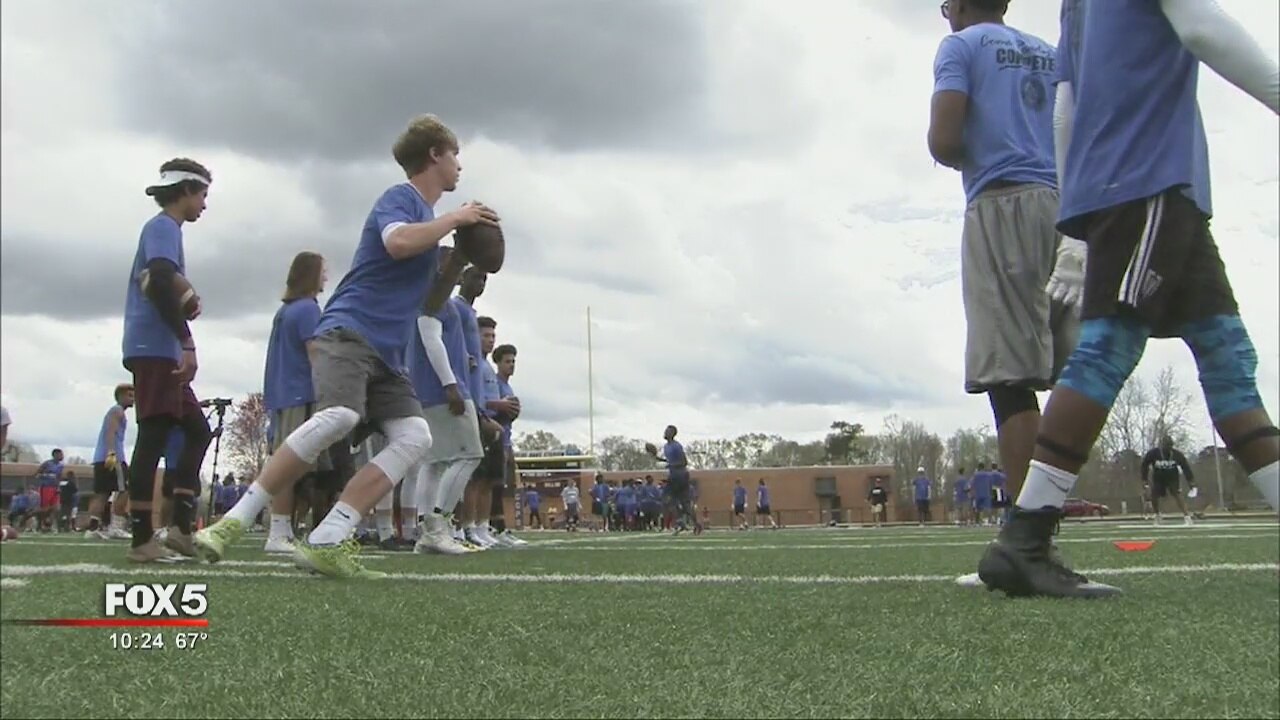 Eighth grade quarterbacks dealing with major college attention