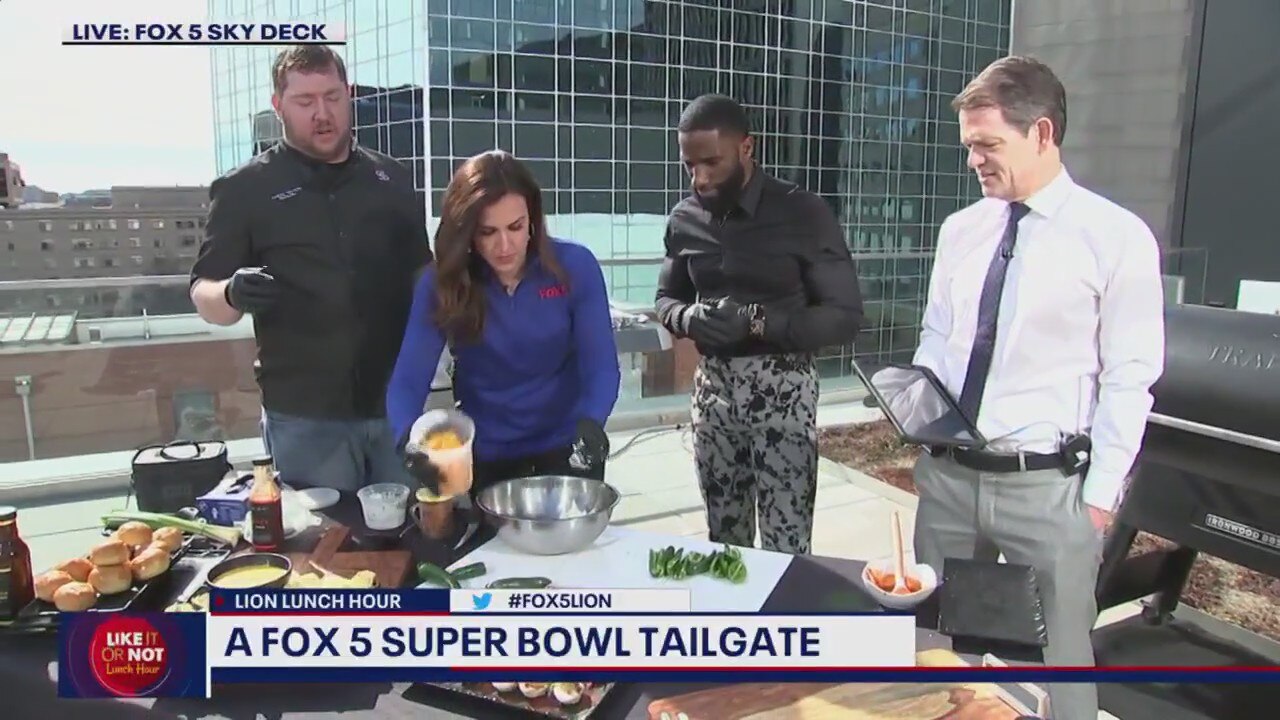 Making sliders, jalapeno poppers for FOX 5's Super Bowl tailgate