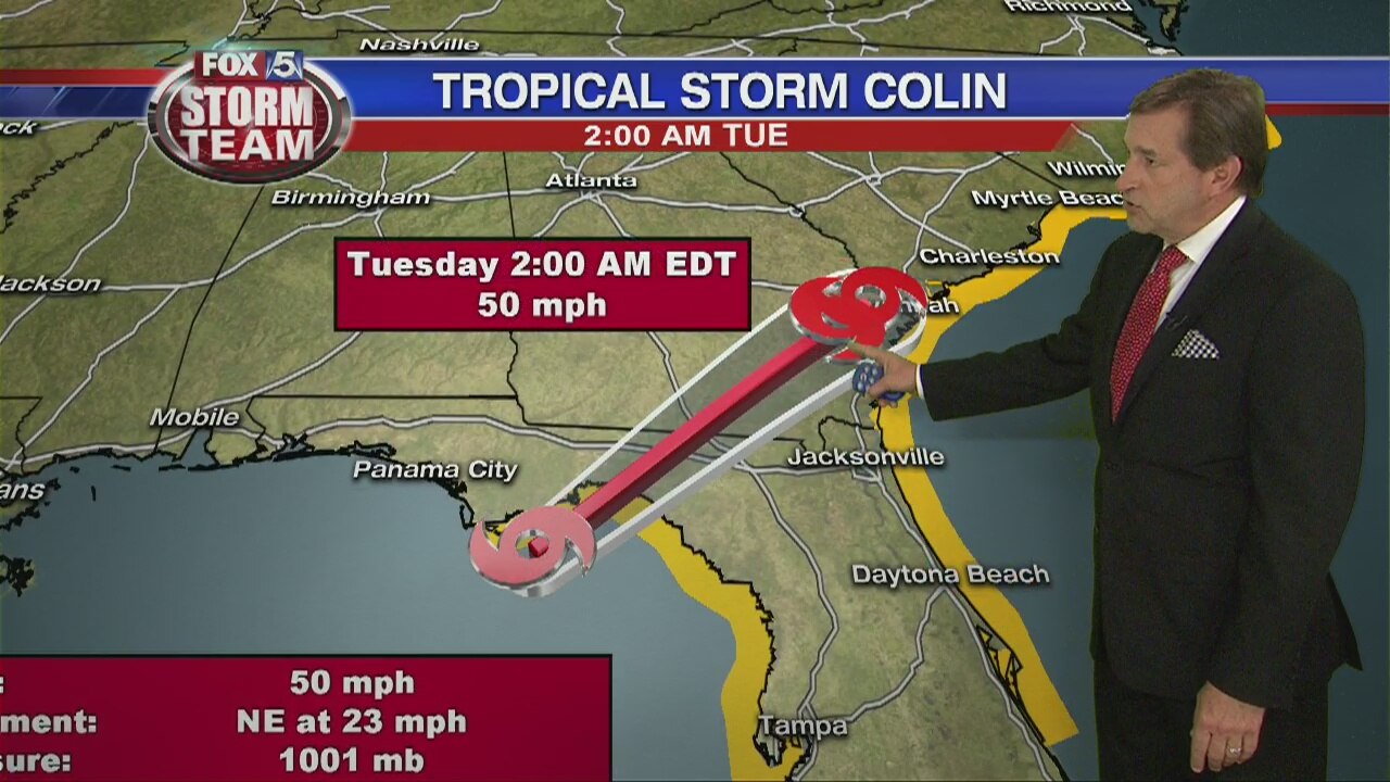 Tropical Storm Colin 10pm