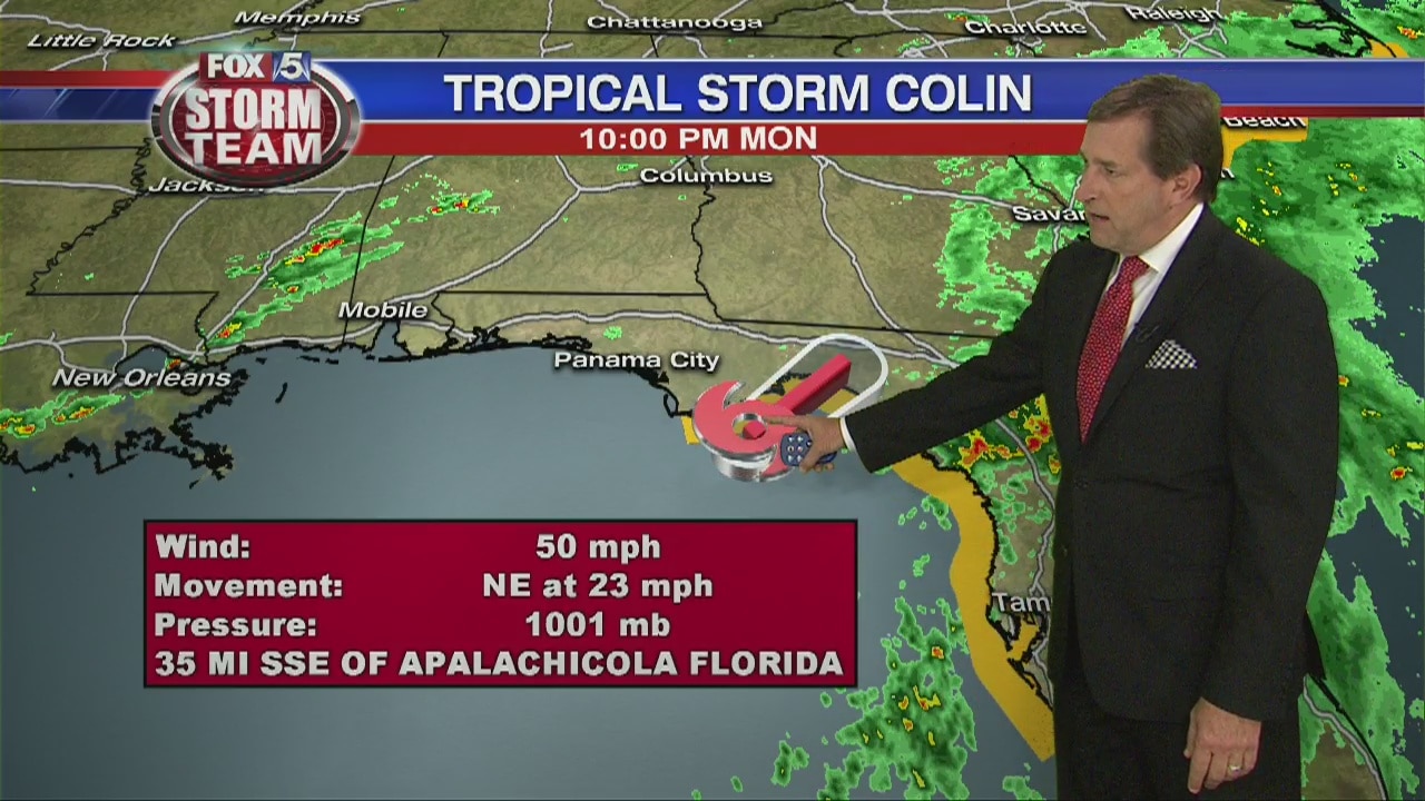 Tropical Storm Colin 10pm