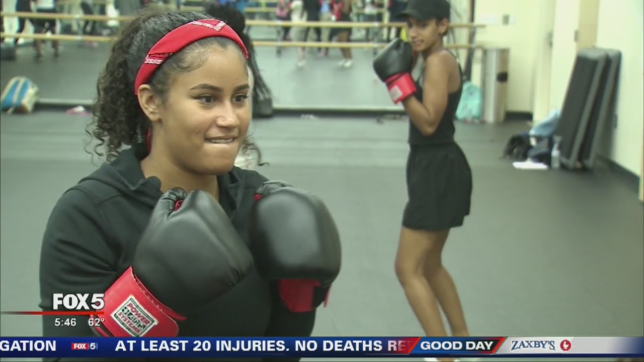 Fighting through stress of school through boxing
