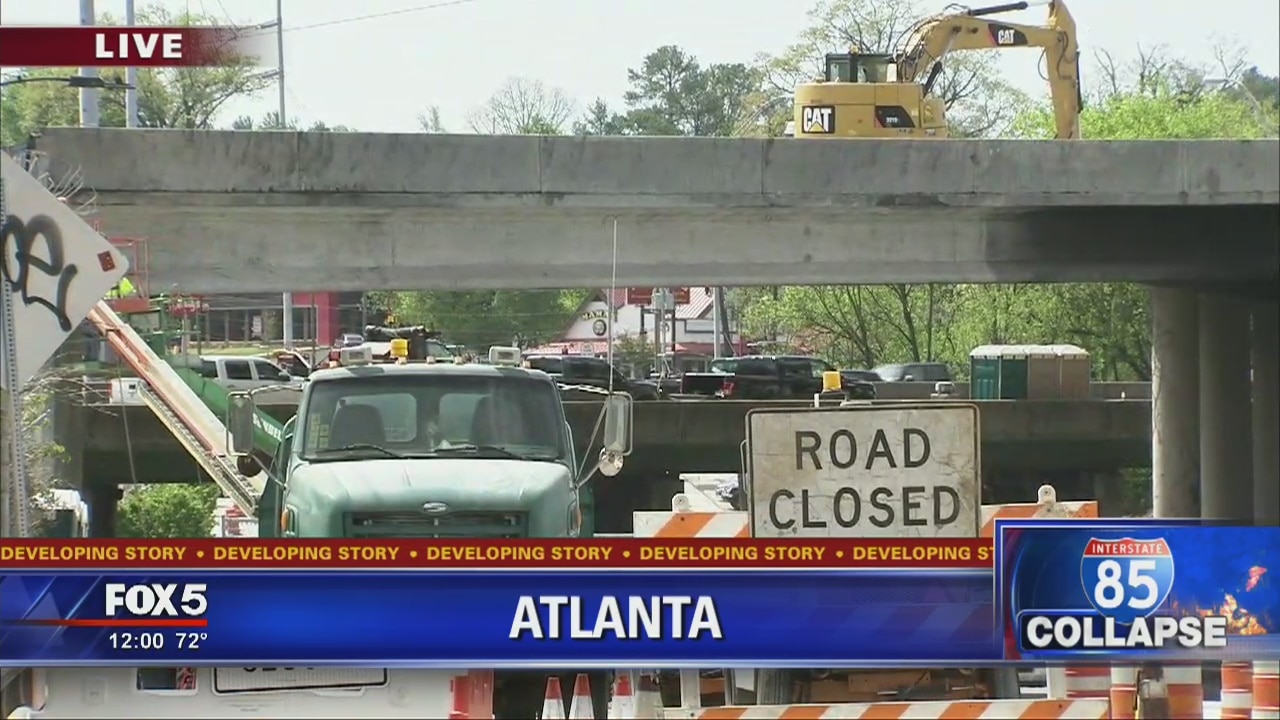 Timeline on rebuilding I-85