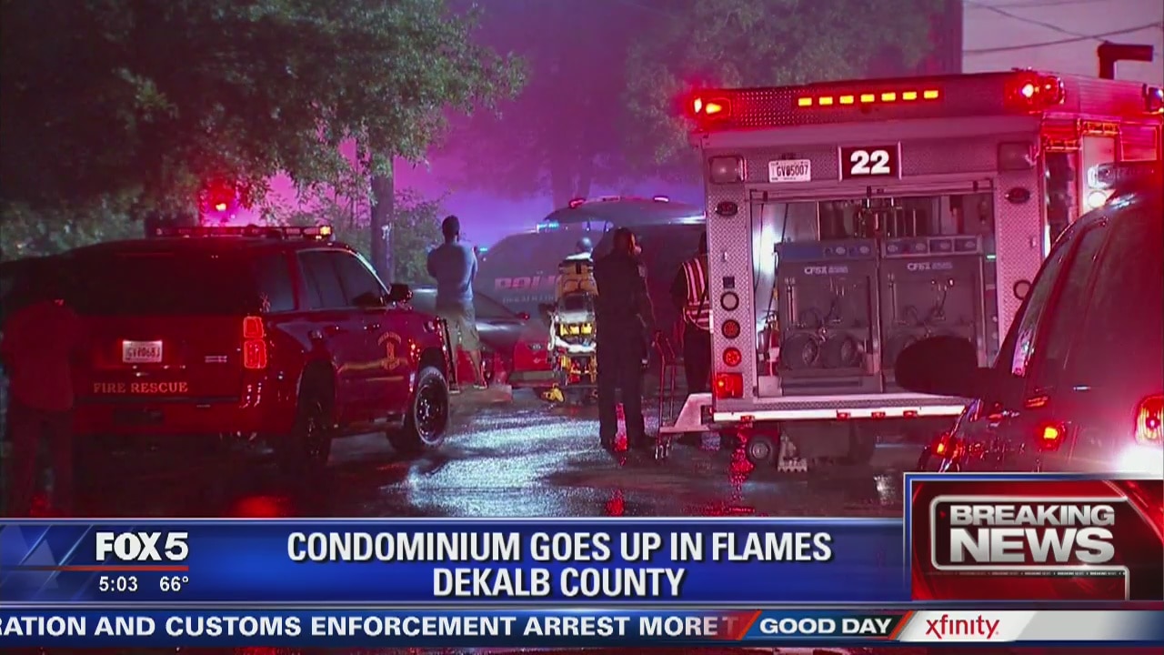 Early morning fire at condominium