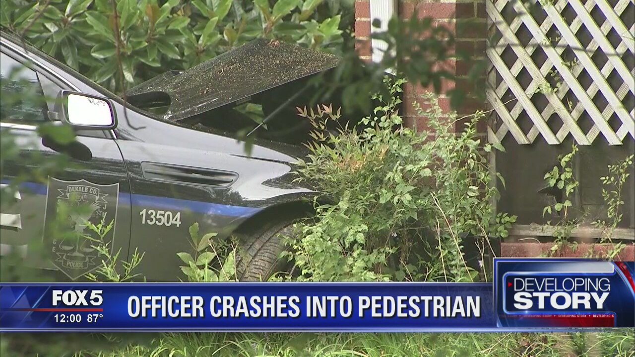 Officer crashes into woman jogging