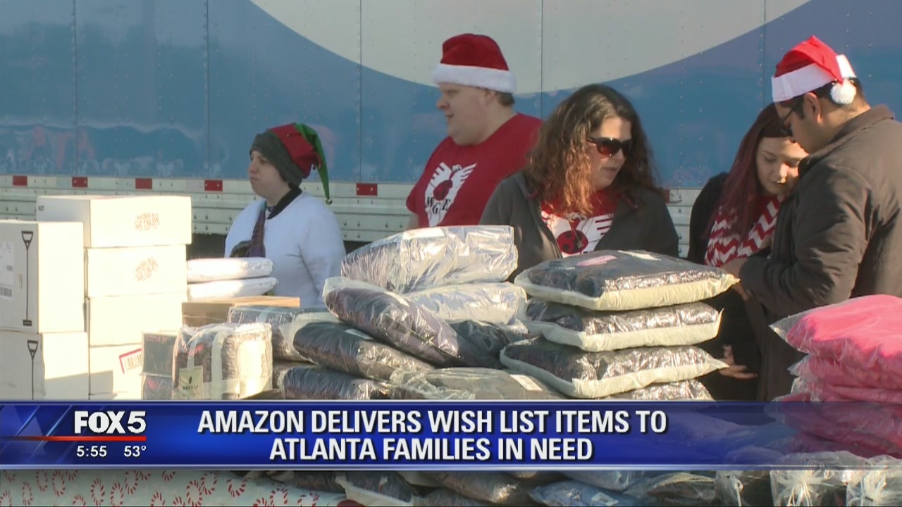 Amazon delivers wish lists to families