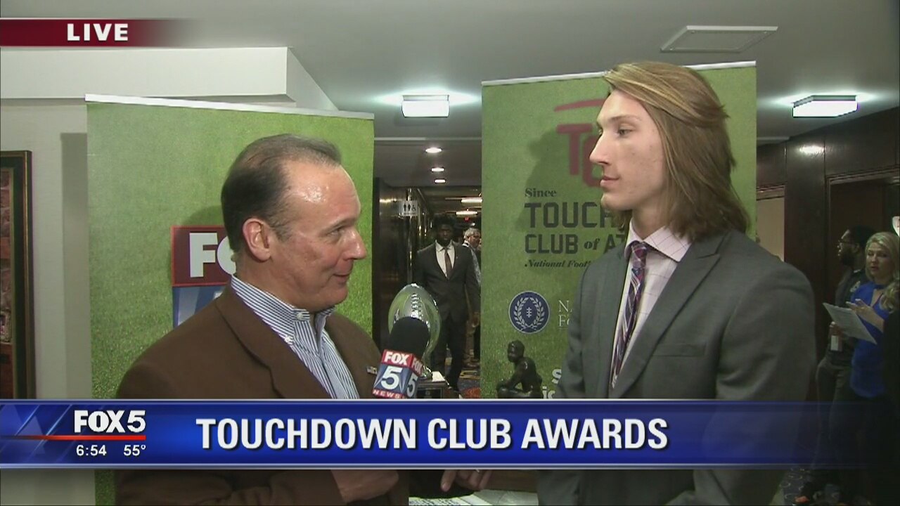 Trevor Lawrence at Touchdown Club Awards