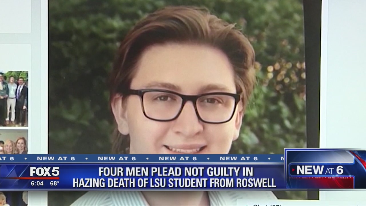 Four men plead not guilty in hazing death of LSU student from Roswell