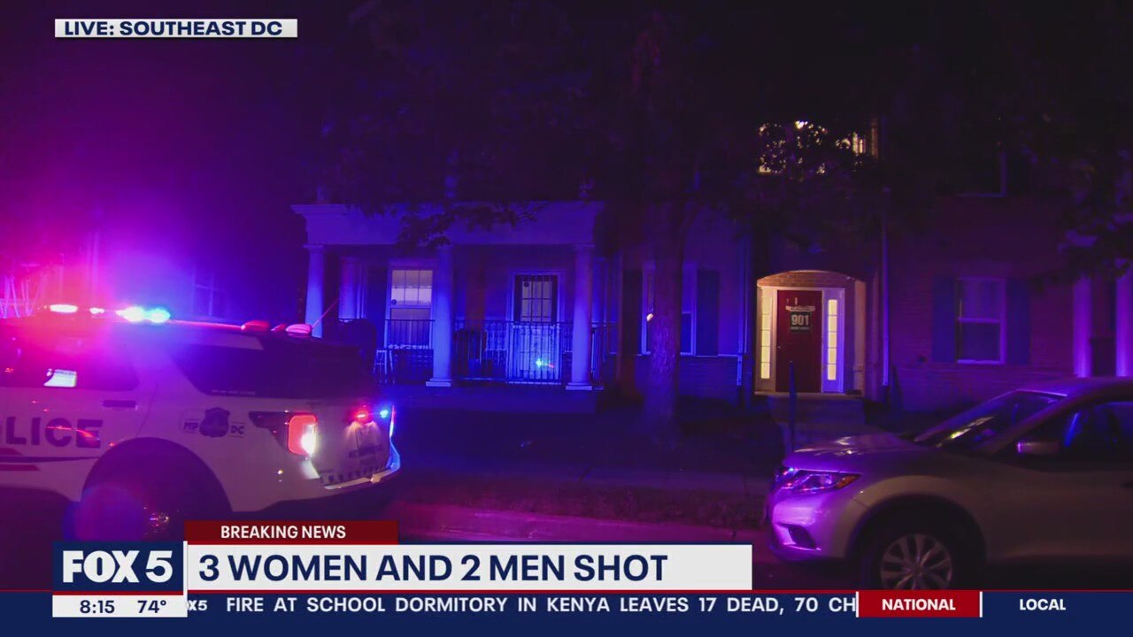 3 women, 2 men shot in Southeast DC