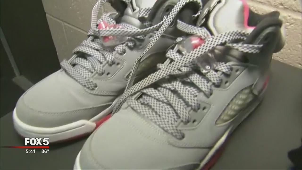 Firefighter collects donated clothes, shoes