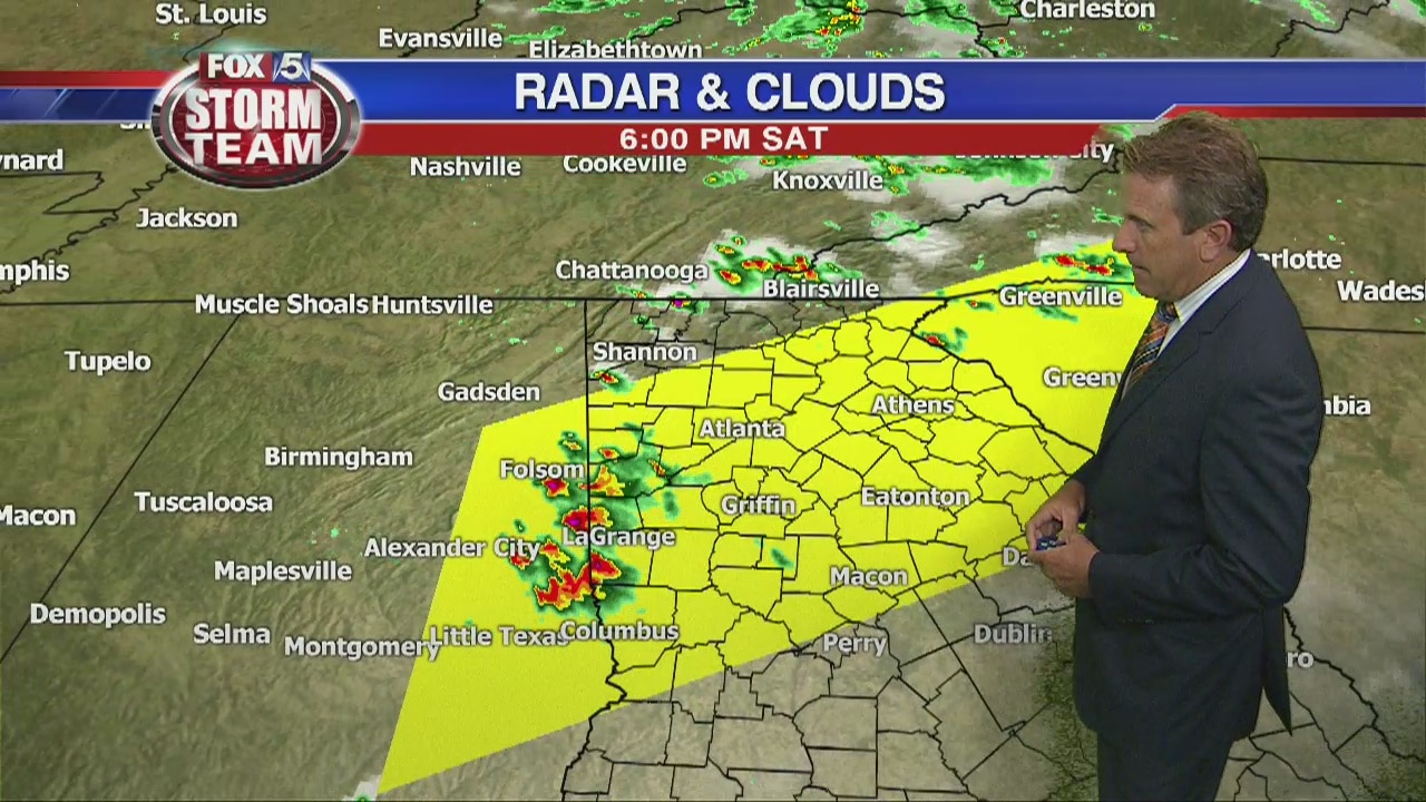 Saturday evening weather forescast