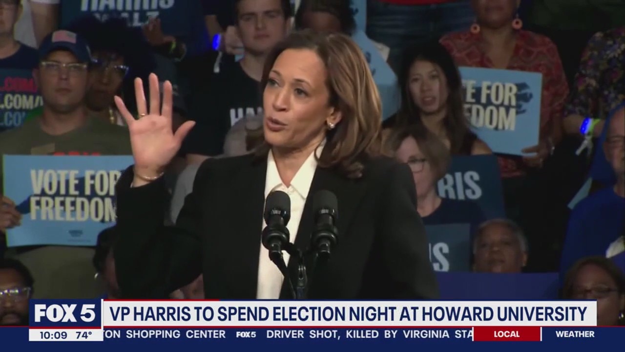 VP Harris to spend election night at Howard University