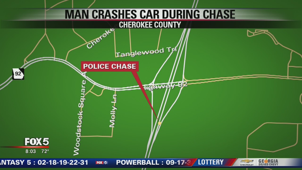 Man crashes car during chase | FOX 5 Atlanta