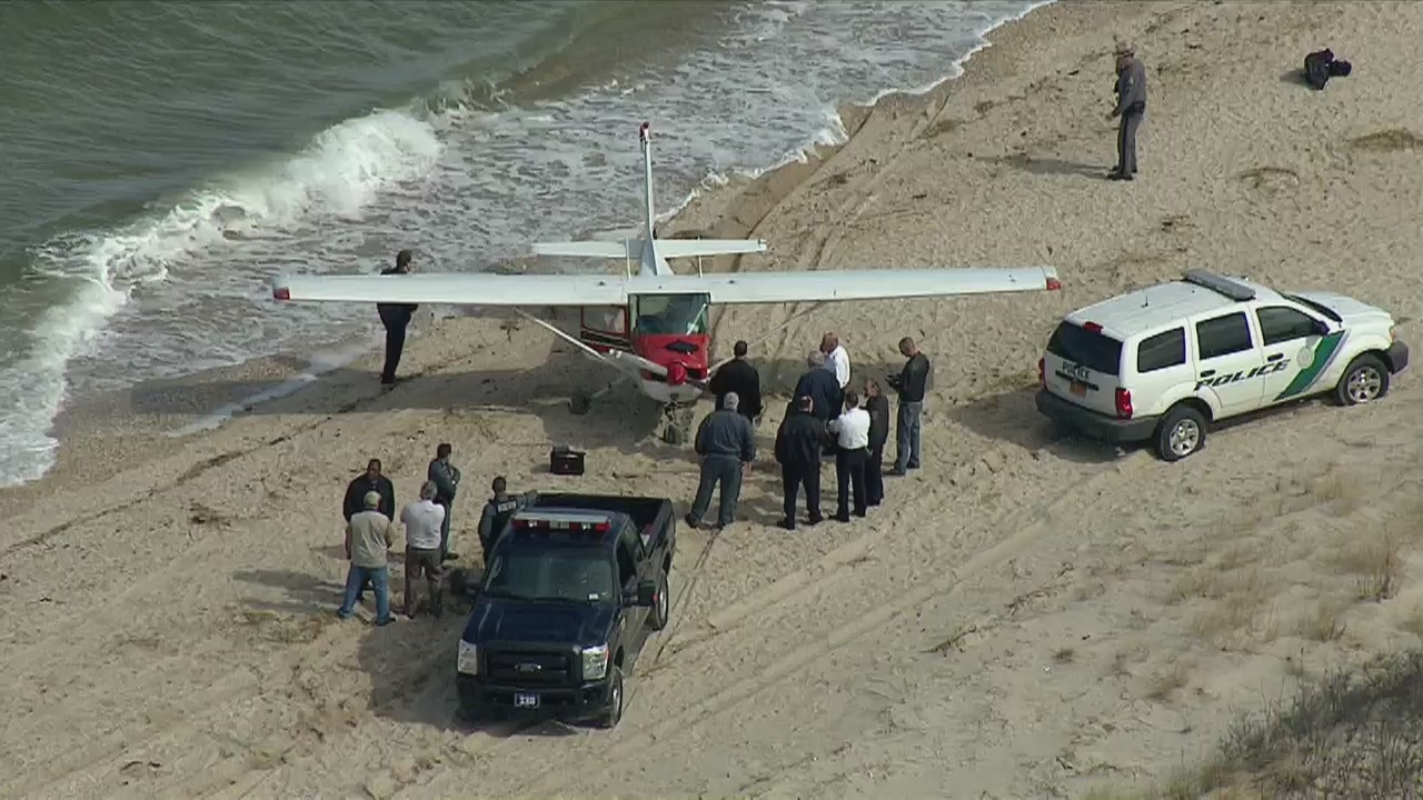 Small Plane Lands on LI Beach