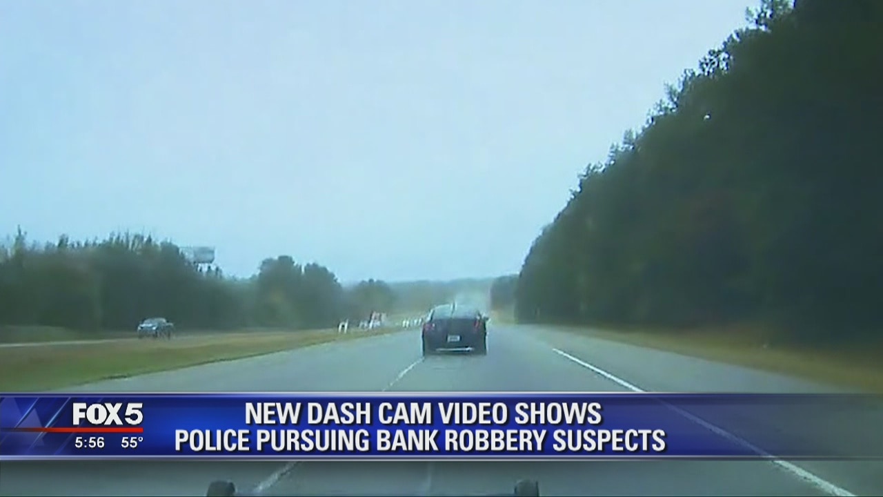 Dash cam video of multi-state chase