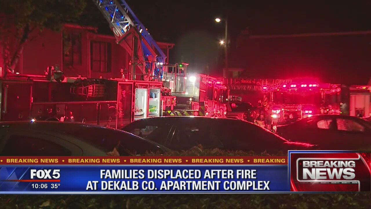 Fire tears through DeKalb County apartment, dozens displaces