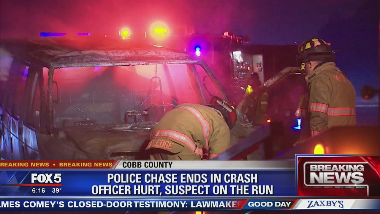 Police officer recovering after chase, crash | FOX 5 Atlanta