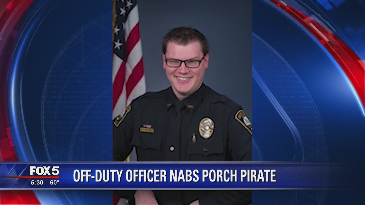 Off-duty officer nabs porch pirate