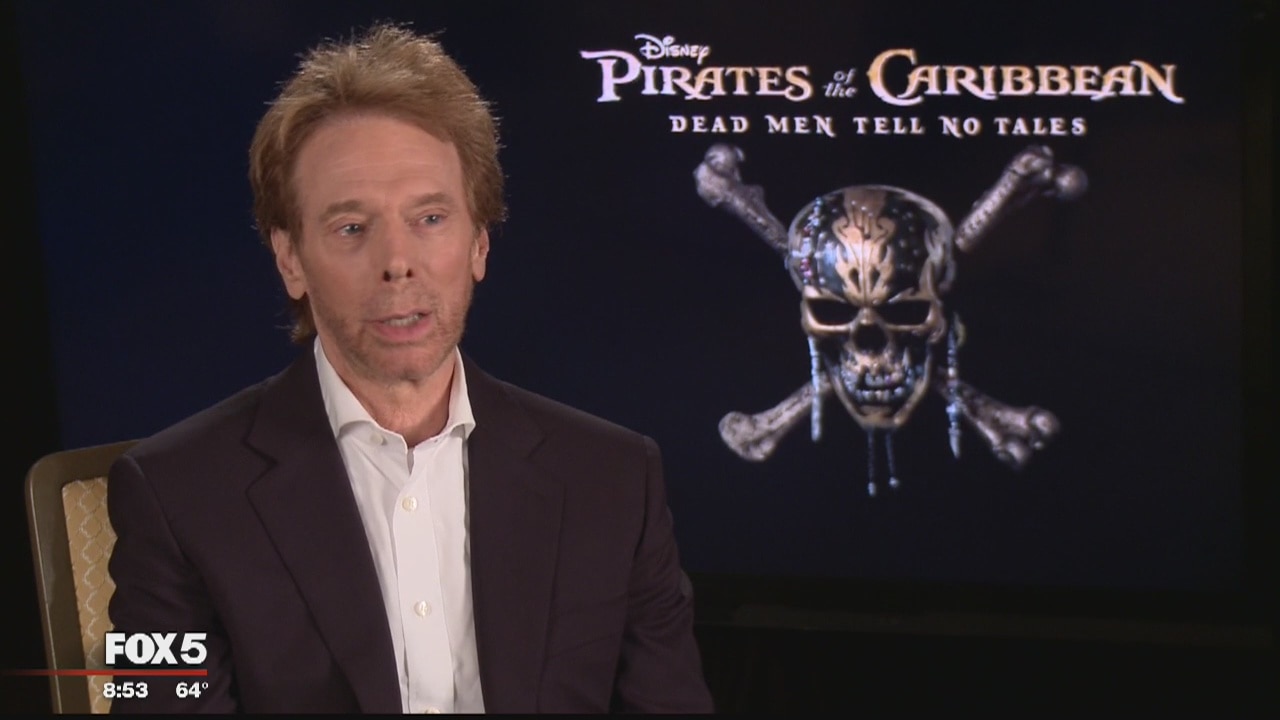 Producer and stars of 'Pirates of the Caribbean: Dead Men Tell No Tales'
