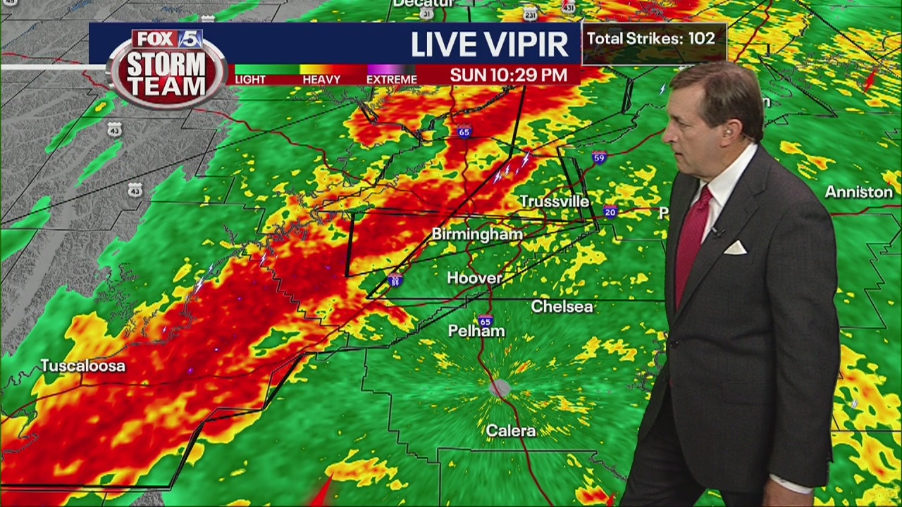 Severe storm threat overnight Sunday into Monday