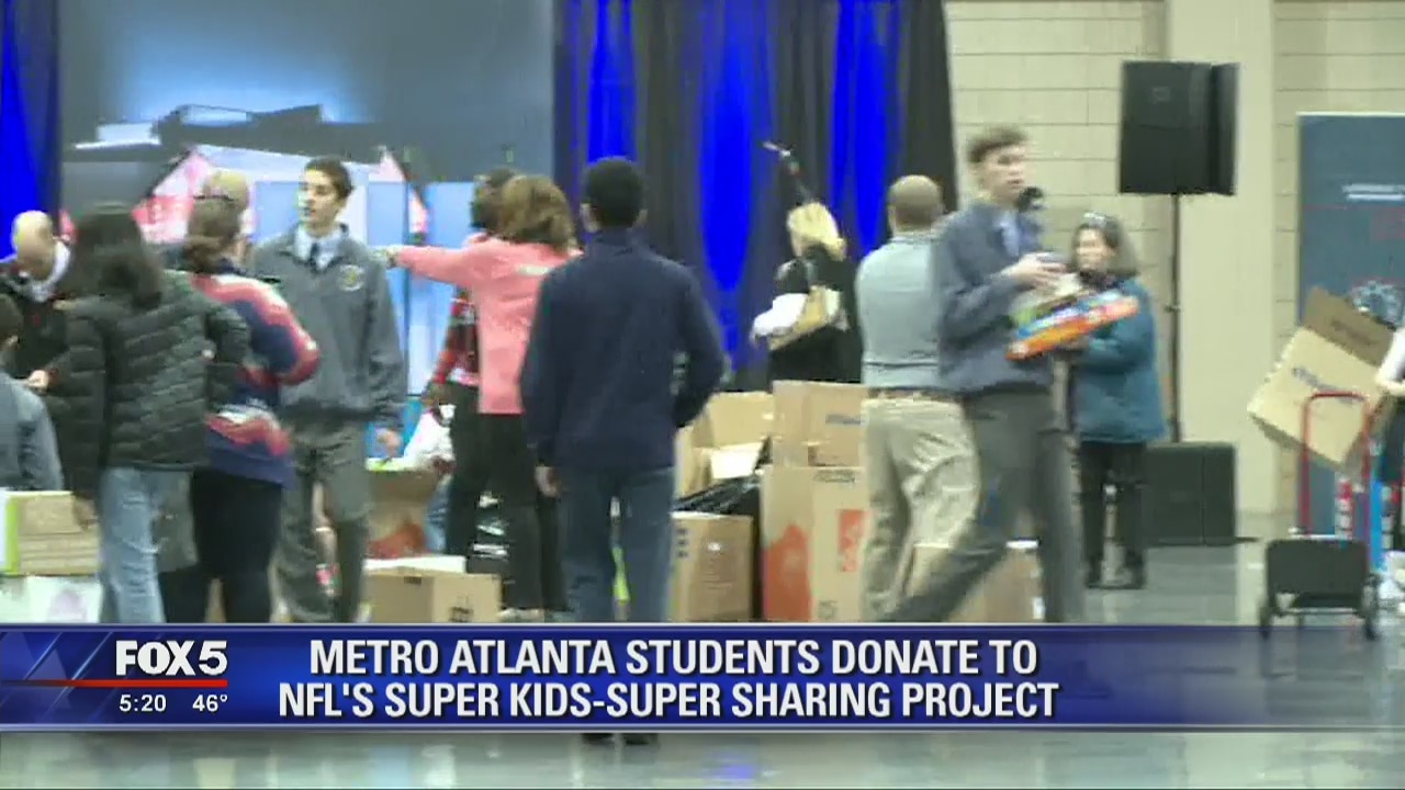 Metro Atlanta students donate to NFL's super kids-super sharing project