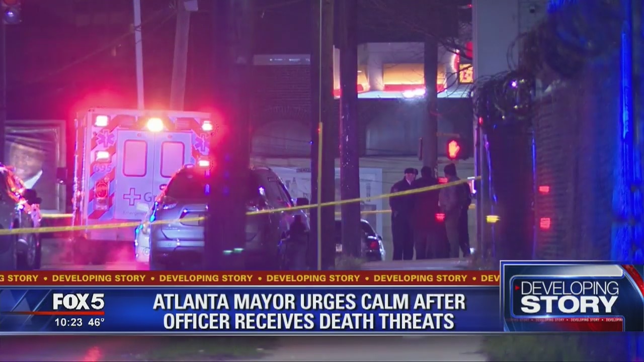 Atlanta mayor of death threats to one of the city's officers