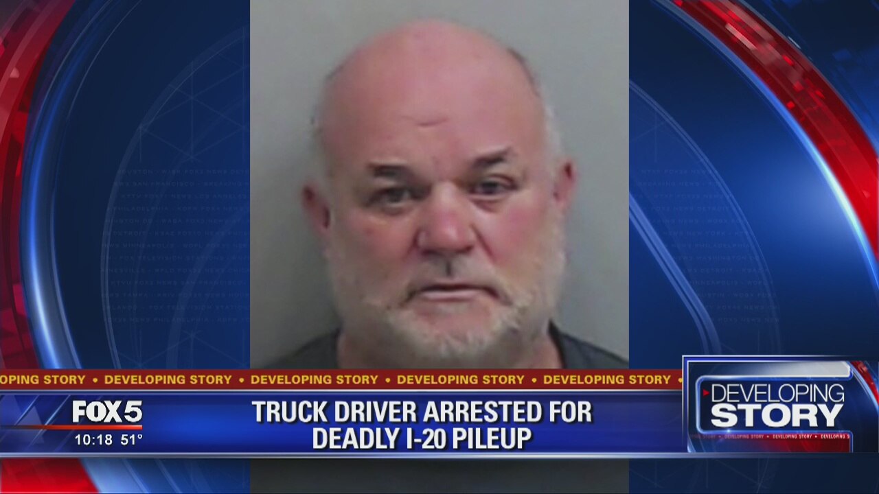 Truck driver arrested for deadly I-20 pileup