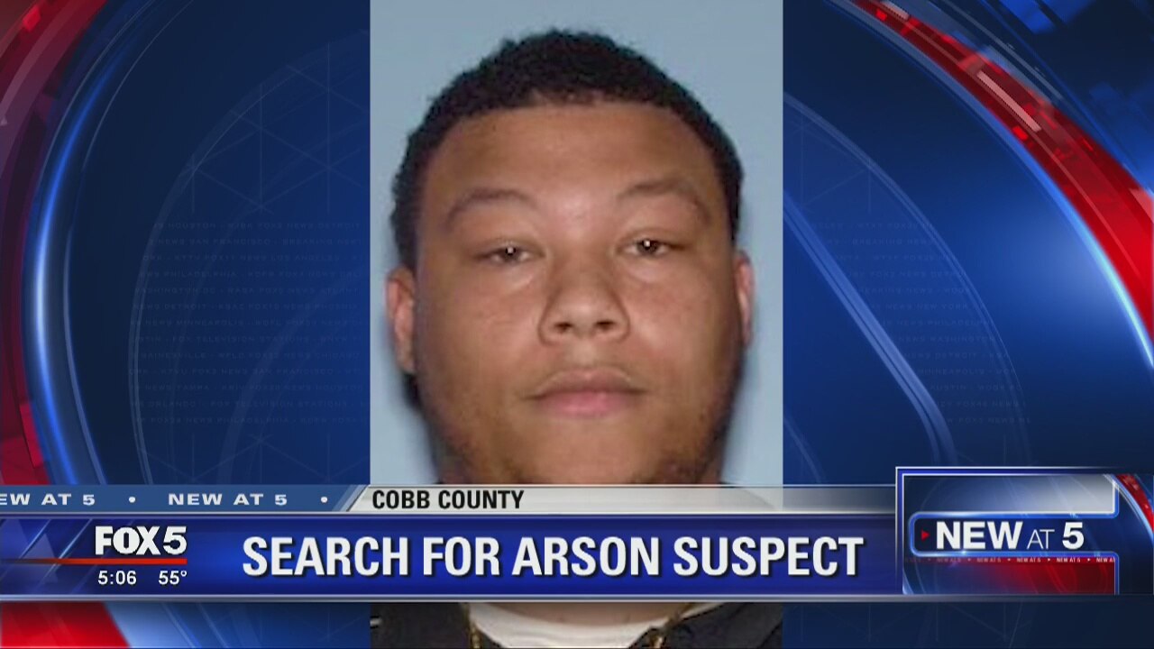 Search for arson suspect in Cobb County