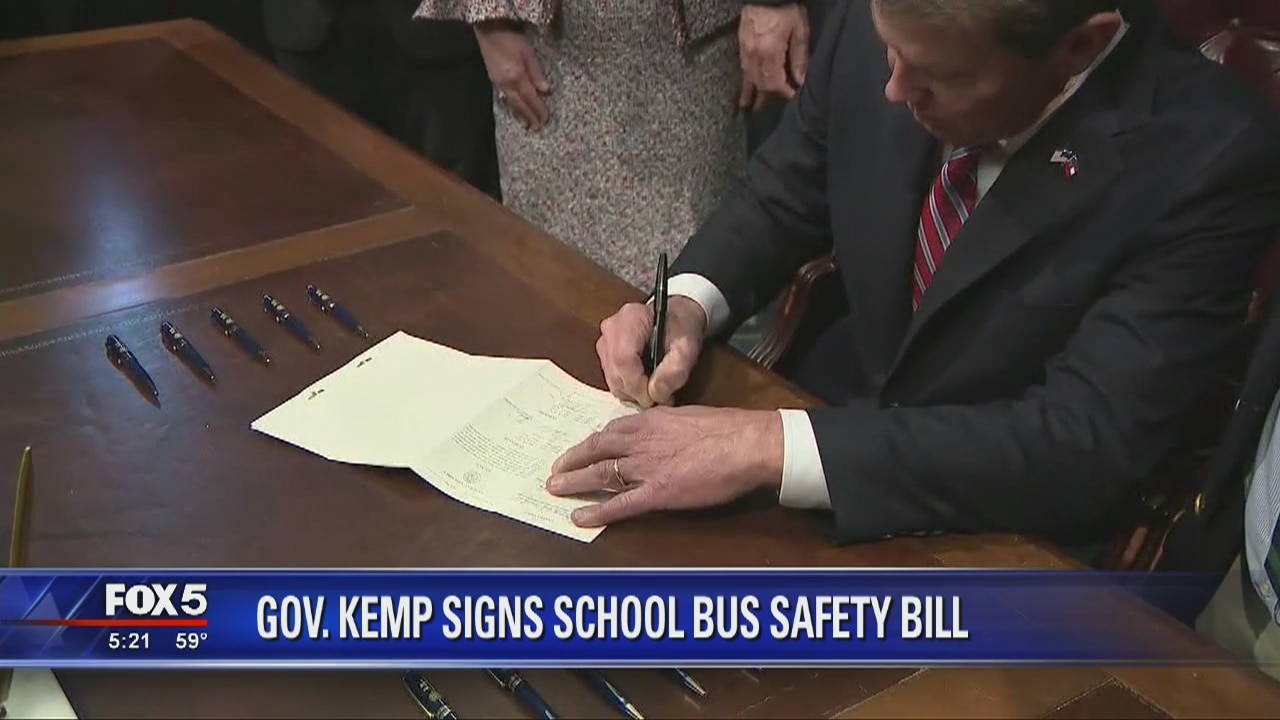 Gov. Kemp signs school bus safety bill