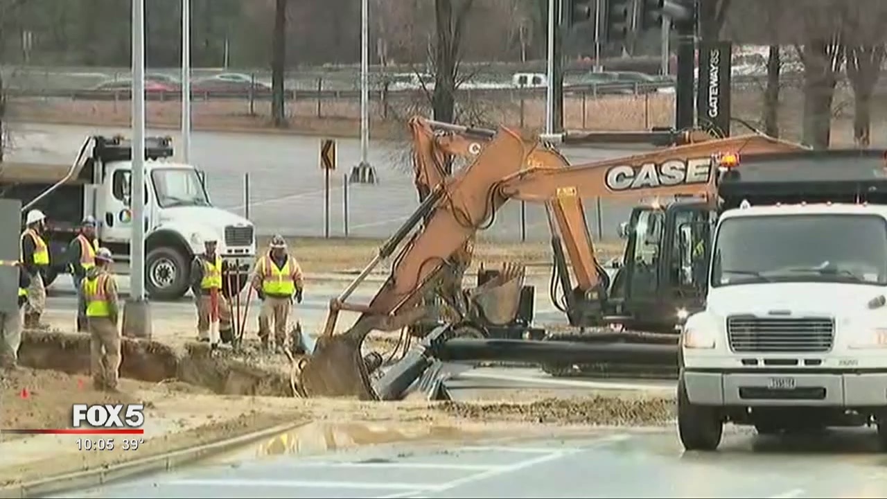 Sinkhole at I-85 and Indian Trail