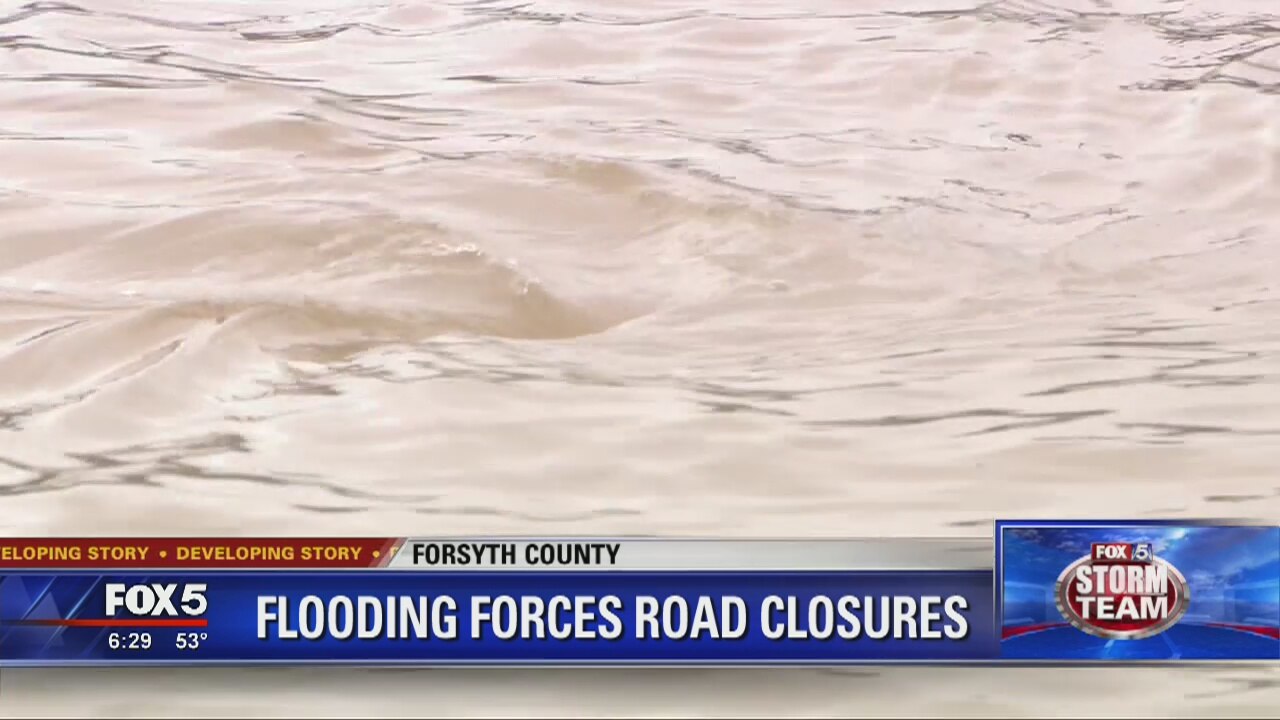 Flooding forces road closures in Forsyth County