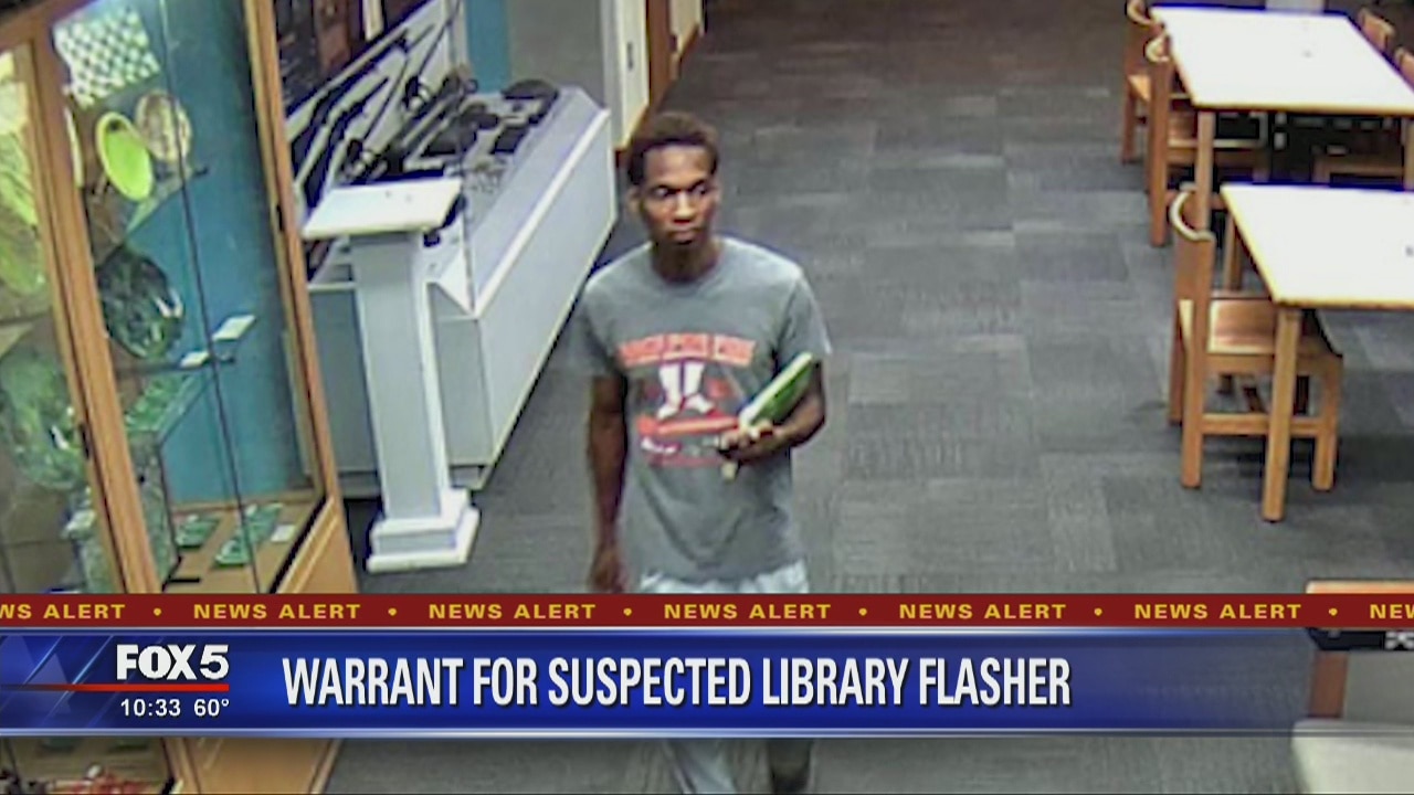 Warrant for suspect library flasher