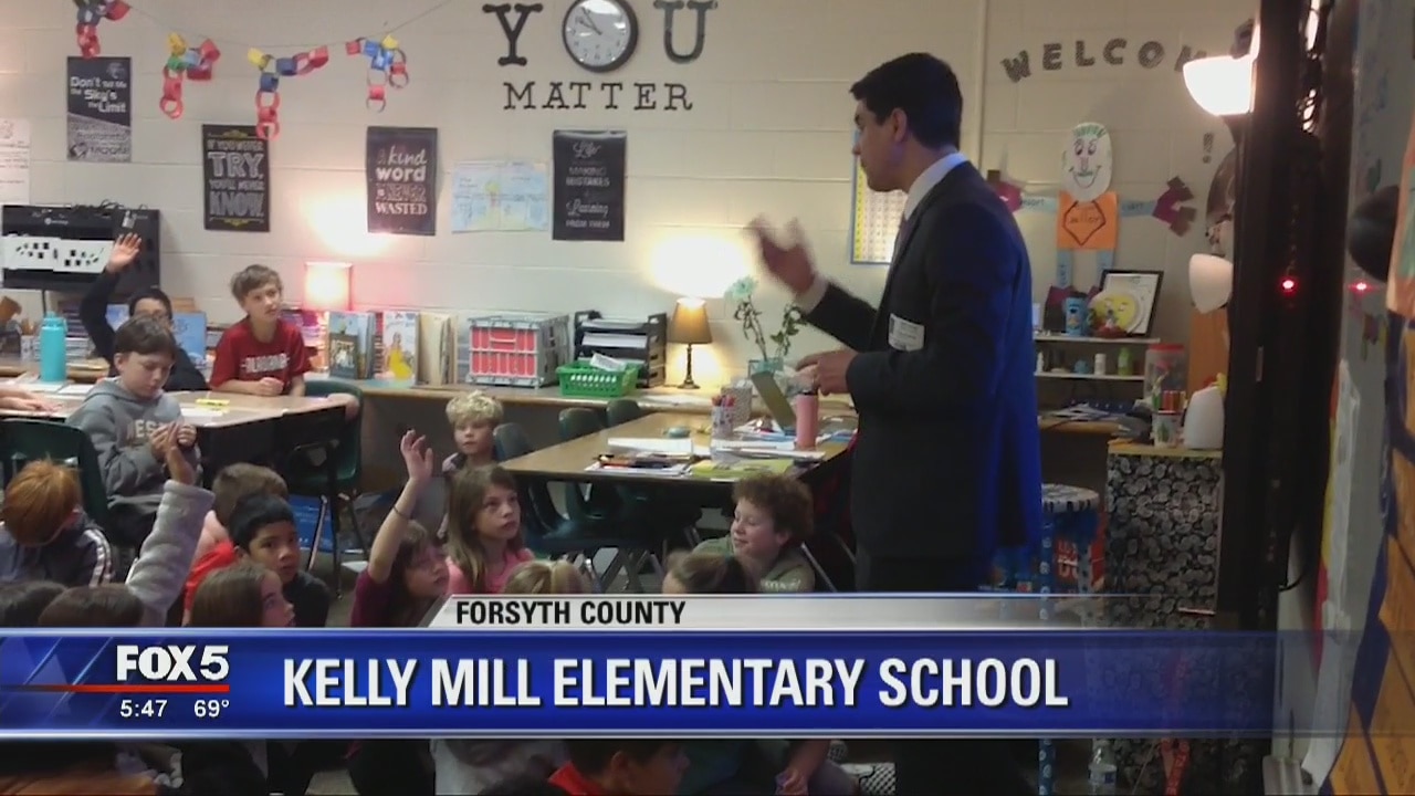 FOX 5 Storm Team visits Kelly Mill Elementary School