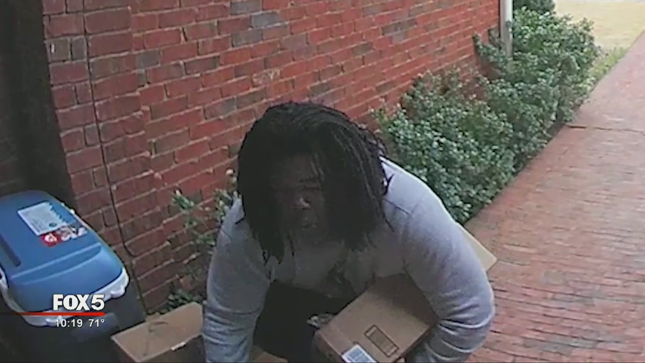 Porch pirate steals package while family visits son in hospital
