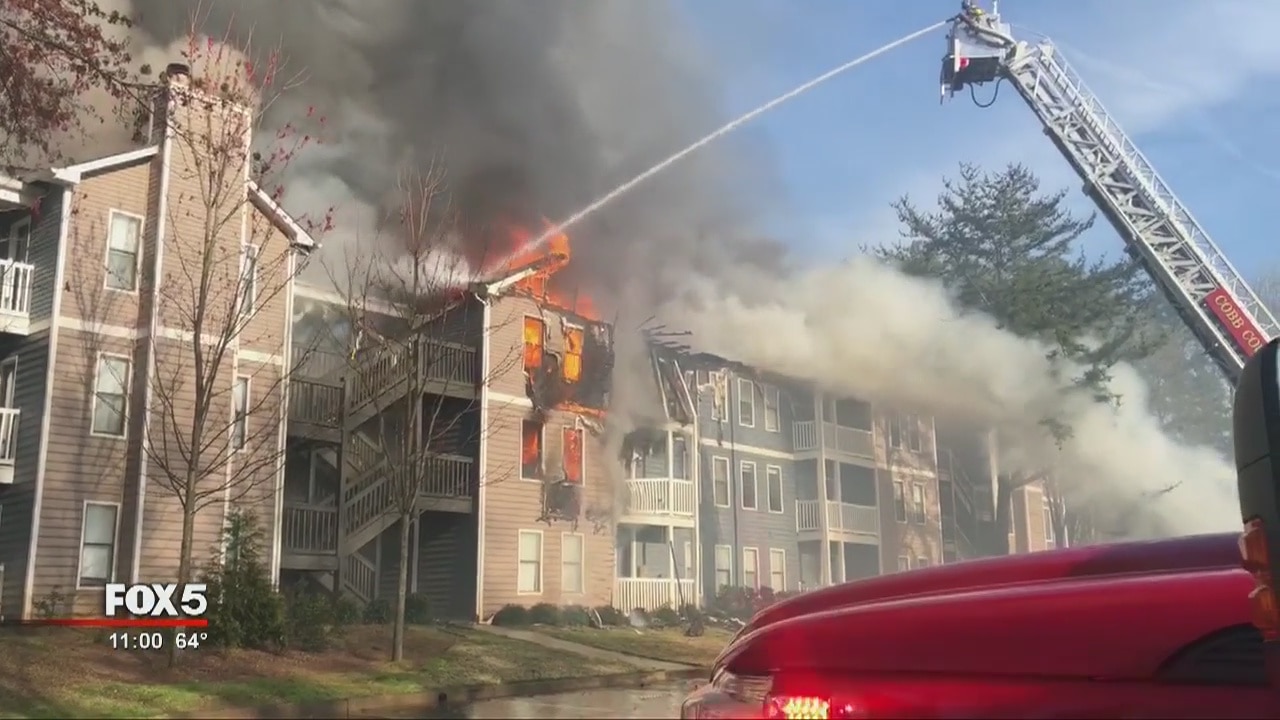 Massive fire at Cobb County apartments | FOX 5 Atlanta