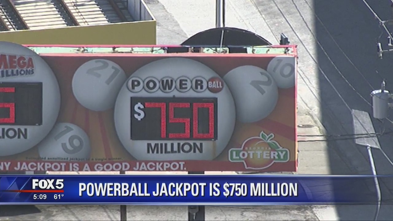 Powerball Jackpot at $750 million
