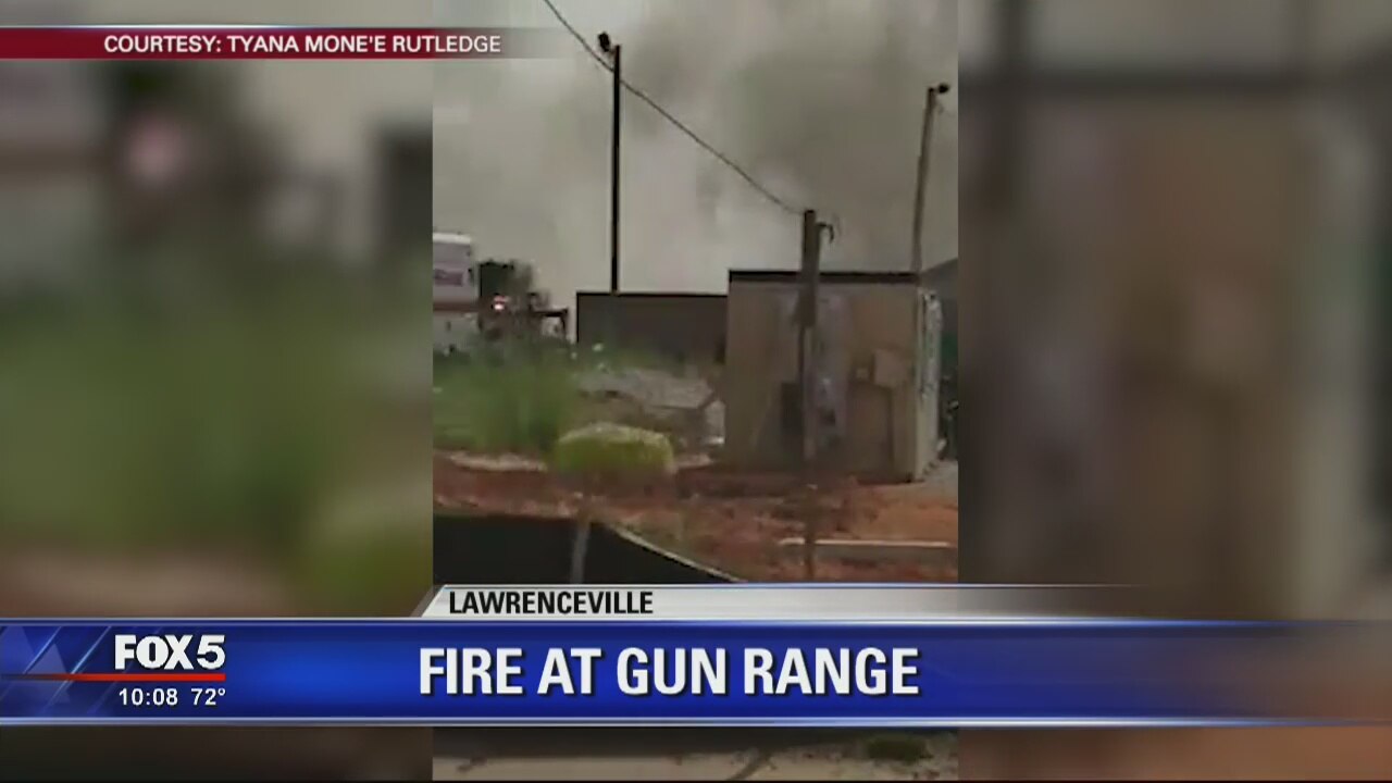 Fire at gun range