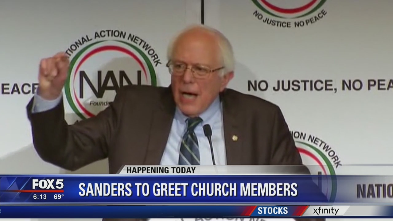 Sanders to greet Atlanta church members