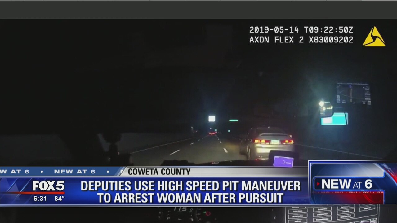 Deputies use high-speed pit maneuver to arrest woman after pursuit