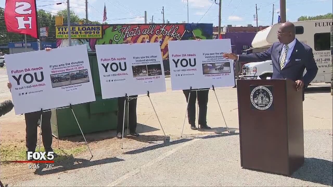 Fulton County DA looks for witnesses in police shooting | FOX 5 Atlanta