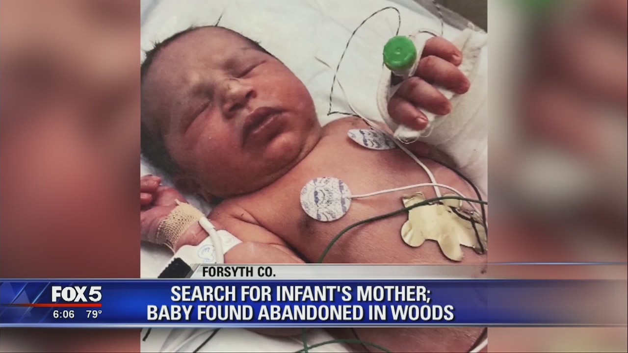 Baby found abandoned in woods