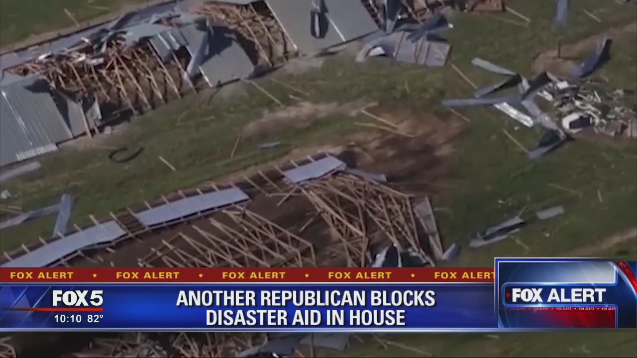 Another Republican blocks disaster aid in House