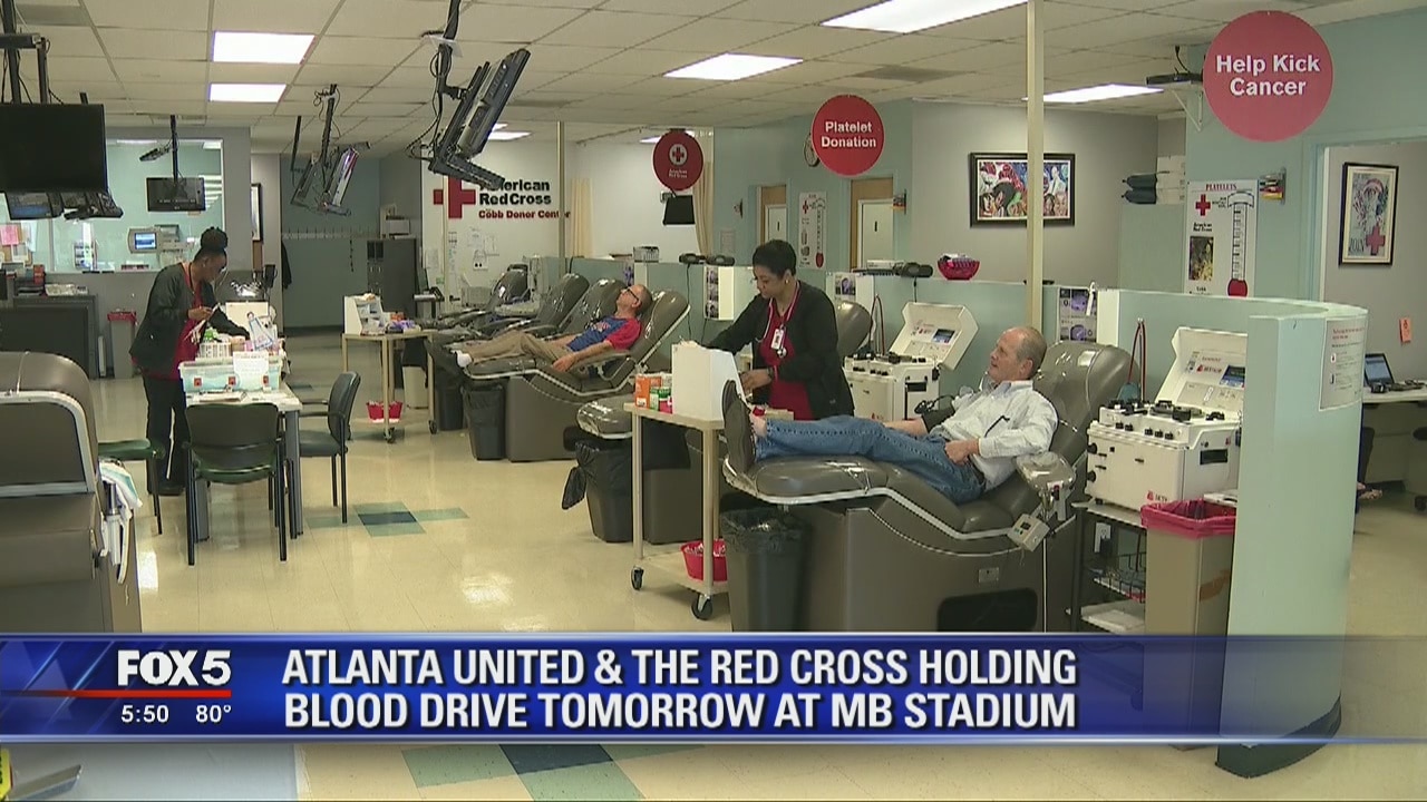 Atlanta United and the Red Cross holding blood drive at Mercedes Benz stadium