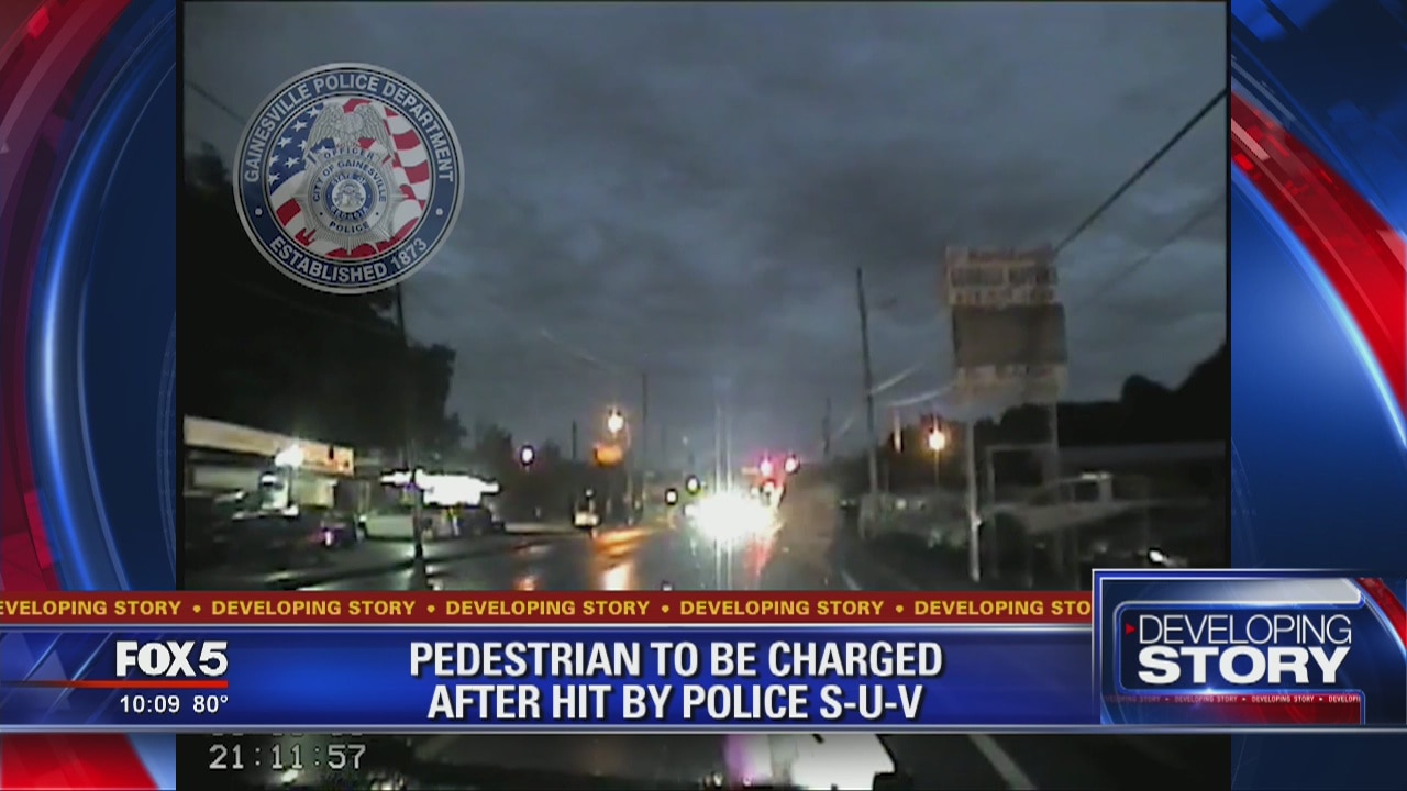 Pedestrian to be charged after hit by police SUV