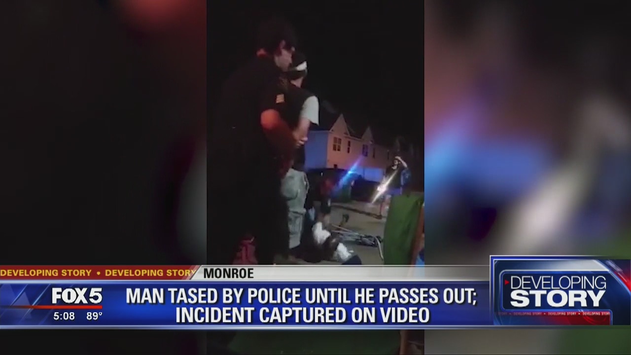 Man tazed  by police until he passes out incident captured on video