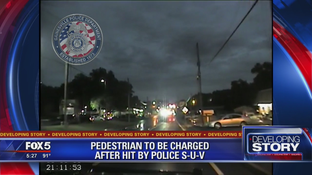 Pedestrian to be charged after hit by police suv
