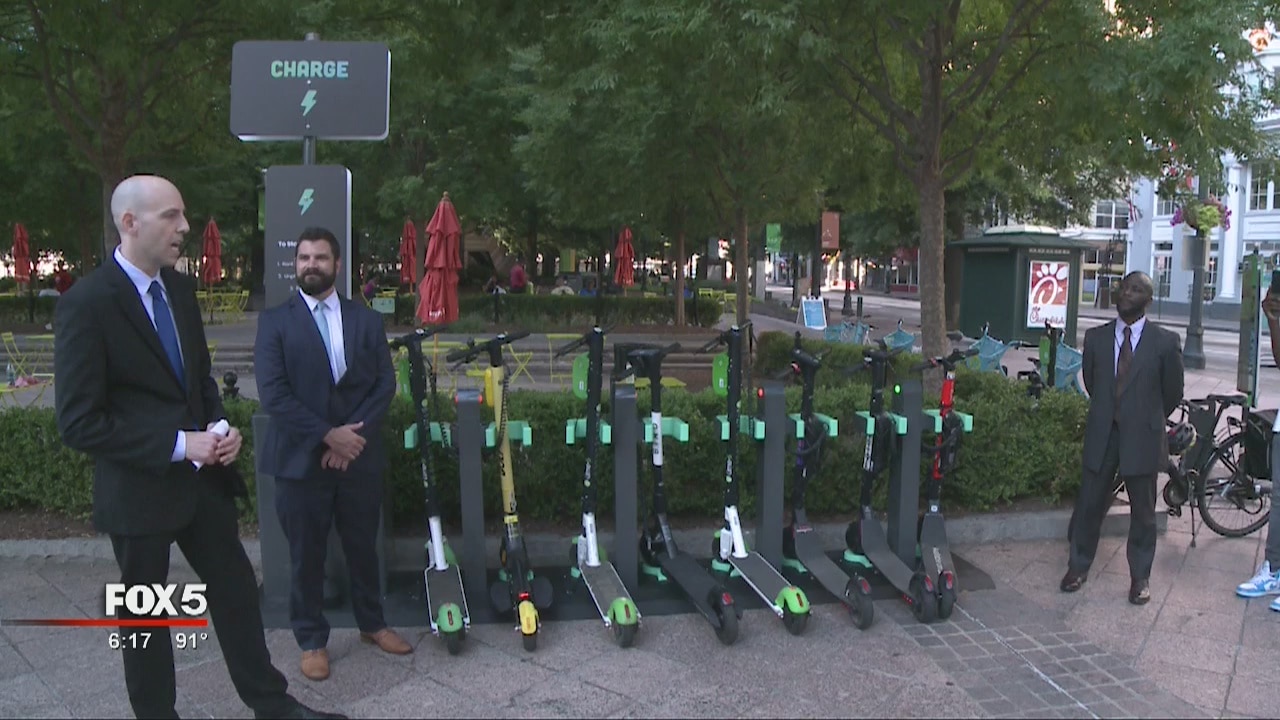 E-scooter charging stations