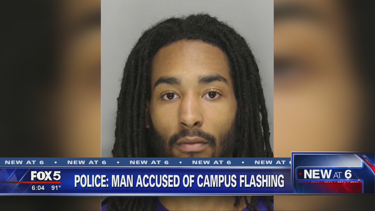 Man accused of campus flashing