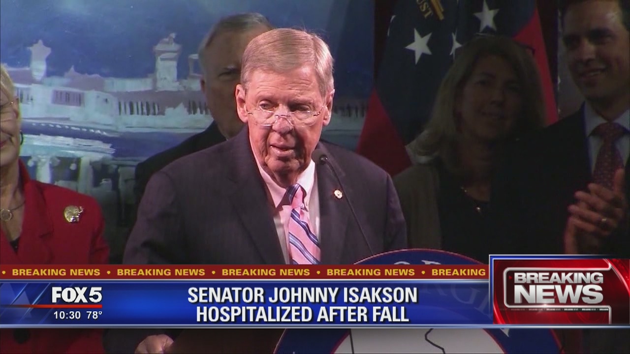 Senator Isakson hospitalized after fall